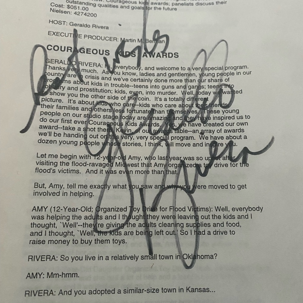 Geraldo Autographed Script - Picture 2 of 4
